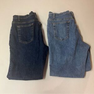 -Jones of New York - Sport - 2 pairs of Straight Leg, Mid Rise Blue Jeans - 14